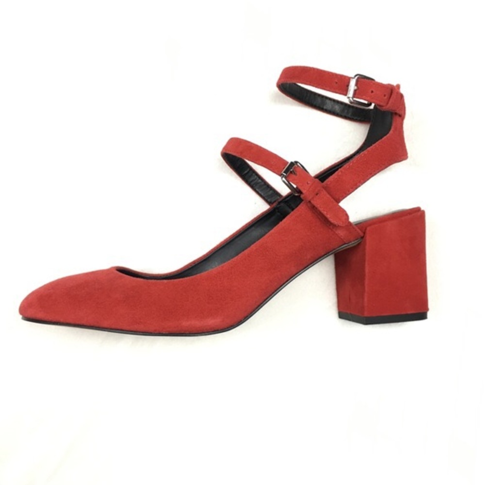Rebecca Minkoff Brooke Ankle Strap Suede Pump, 8